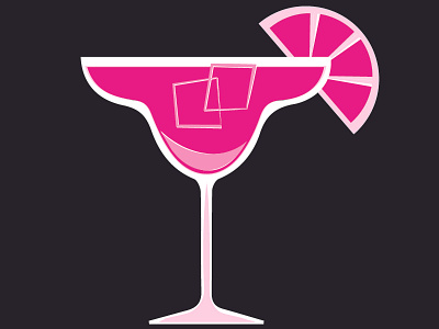 Margarita Glass drink glass margarita pink vector