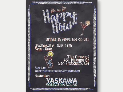 Happy Hour Invitation chalkboard happy hour invitation invite