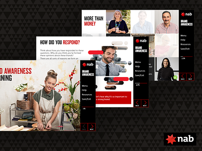 NAB - Brand Awareness Training branding branding design creative design elearning illustration mobile nab photoshop training ui ux web