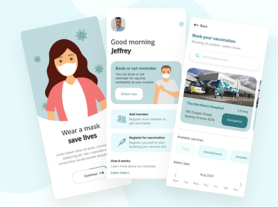 COVID Vaccine Booking app branding branding design creative design illustration ui ux