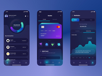 E-Wallet App app design e wallet finance graphic design ui ux