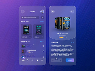 Book Store Application appdesign application bookstore graphic design ui ux