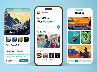 Travel App UI Design mobile app mobile app ui ui ui design ui ux