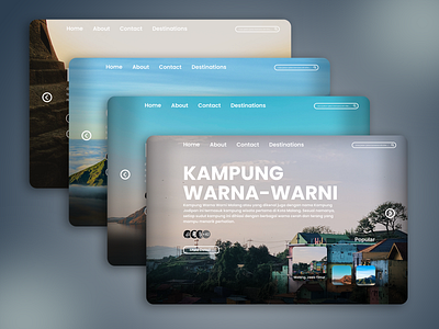 Travel Suggestion Indonesia Websites App Design