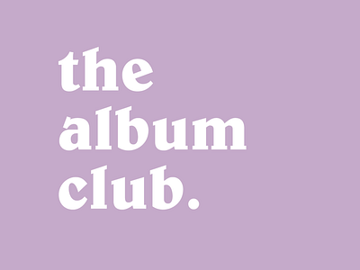 The Album Club on Instagram album cool logo purple retro social media