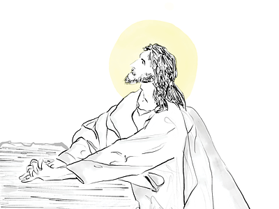 Christ Illustration christ cristina drawing illustration jesu jesus