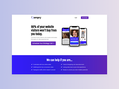 Ampry / Home Page Revamp + Illustrations brand design ecom ecommerce illustration ui ux web design