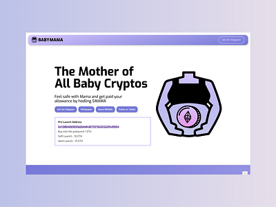 Design + Dev for BabyMama.io babymama crypto design ui ux web