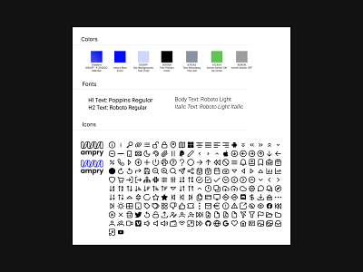 Ampry Design System and Iconography