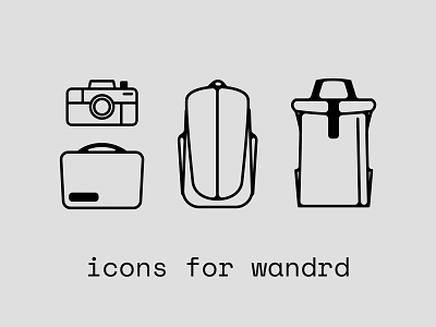 Custom Icons for Wandrd backpack bag bridger tower camera icons illustration vector wandrd zion design