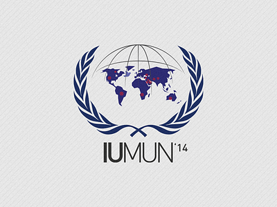 IUMUN'14 branding dove illustrator iqra map model mun nations un united university world