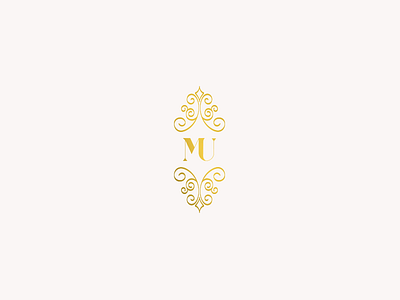MU calligraphy custom engrave floral gold handmade illustration lettering retro typography