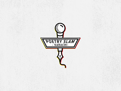 Poetry Slam - Karachi halftone karachi logo mic pen poetry slam write
