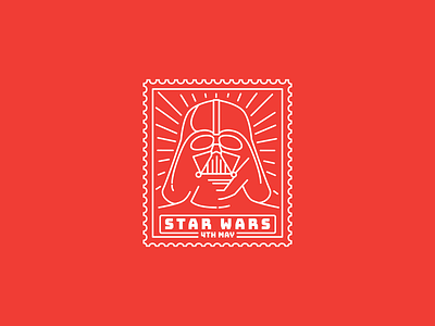 Vader chewy design happystarwarsday illustration stamp stormtrooper