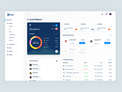 E-Wallet Web App Dashboard