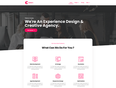 Agency Website https://www.fiverr.com/share/rQDbBb design landing page nft ui ui.ux website woocommerce wordpress