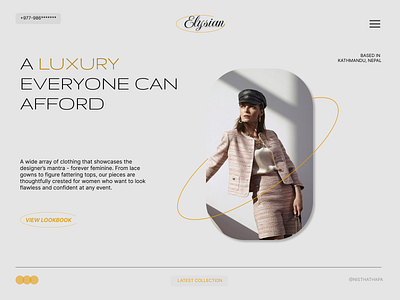 Elysian E-commerce Website app branding design graphic design logo typography ui ux