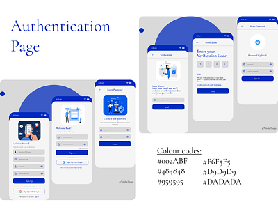 Authentication Page app branding design graphic design typography ui ux vector