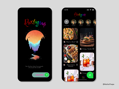 Pinstagram Dark Version app branding design typography