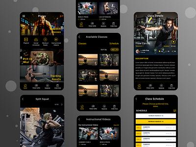 Fitness android app black dark fitness fitness app fitness center gym gym app health healthy keto modern trainer uidesign uiux uxdesign