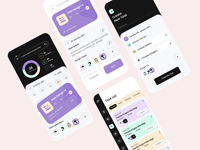 Team work_task Management App calender interface mobile app mobile app design mobile app designer project management task calender task management task management app task manager trendy design ui ui trend uidesign uiux uxdesign