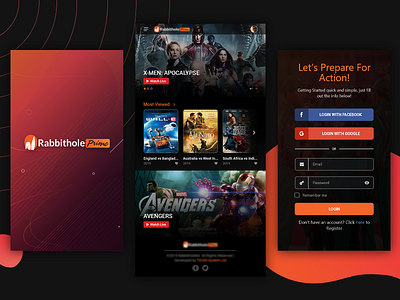 Media Streaming App app application creative drama modern movie series show streaming ui ux video