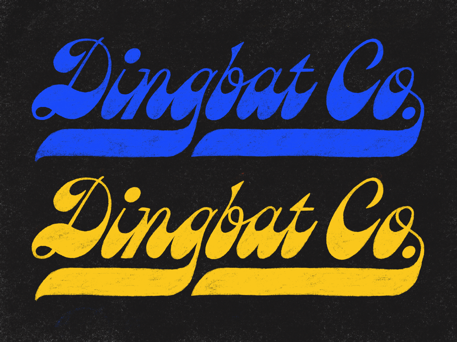 Dingbat Co. Script baseball groovy lettering logotype procreate script texture type typography wordmark