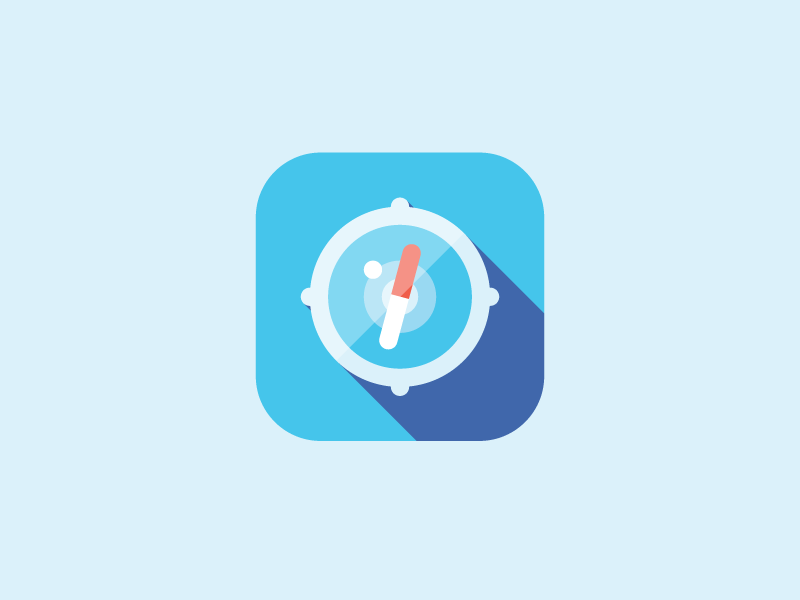 Safari safari icon ios app blue simple flat minimal