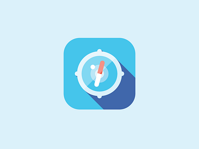Safari app blue flat icon ios minimal safari simple