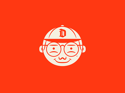 Self-Portrait 2020 avatar cartoon character face icon illustration line navy orange portrait simple vector