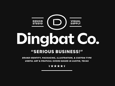 ☺ Dingbat Tees apparel branding design logo tee shirt type typography