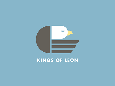 Eagle bird blue eagle experimental kings of leon logo mark practice simple