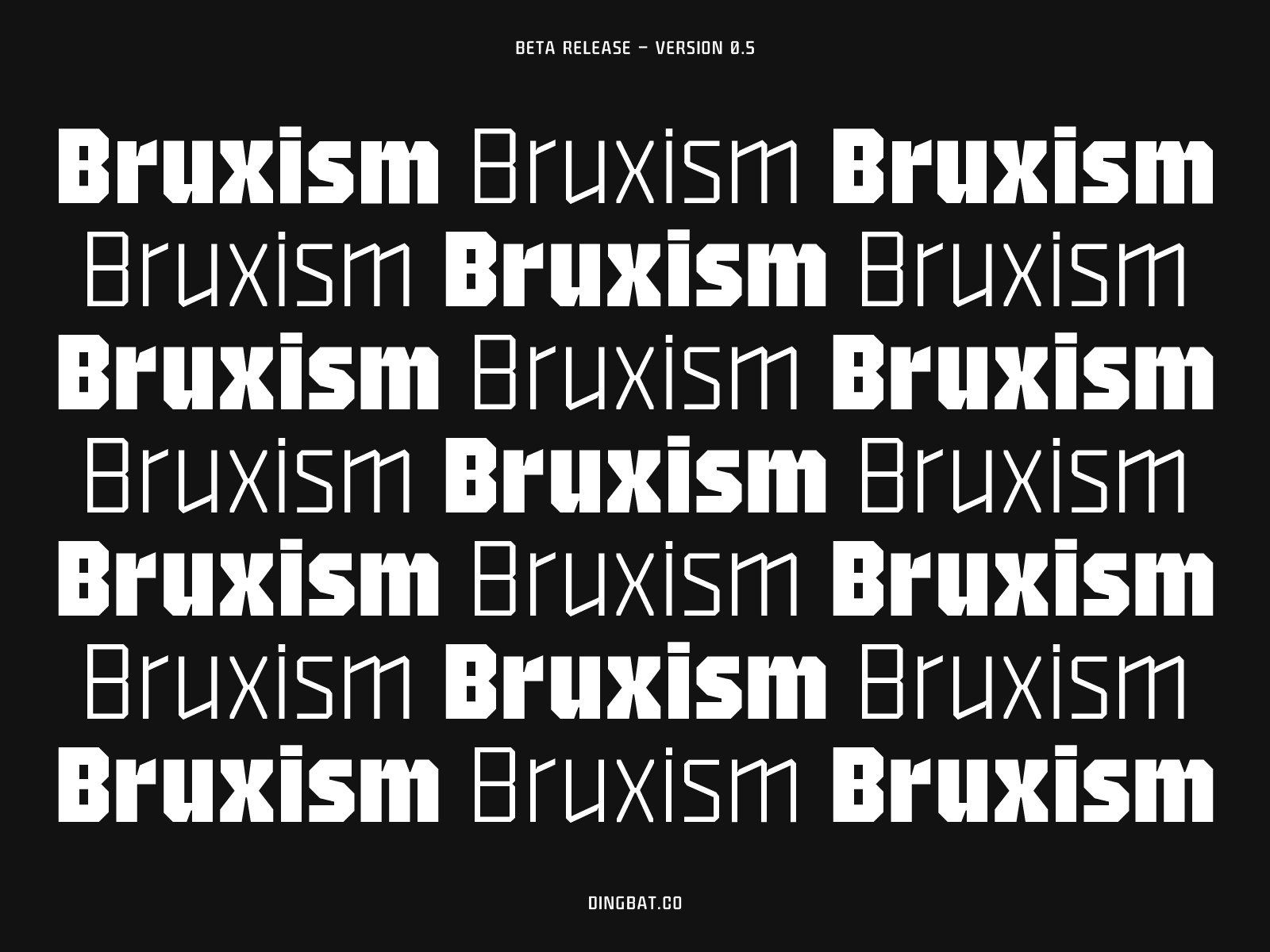 Bruxism Release bold cosmic display font fonts futuristic intergalactic outerspace type type design typeface typography variable font