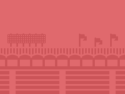 Grandstand app background ballpark baseball figure ground flag grandstand illustration negative space overlay red simple
