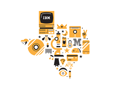 IBM Tejas ibm icons texas yellow