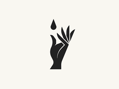 💧 hand logo water drop
