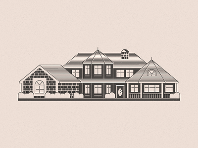 Est. 1988 craftsman custom building dream home house illustration lines remodeling shapes simple