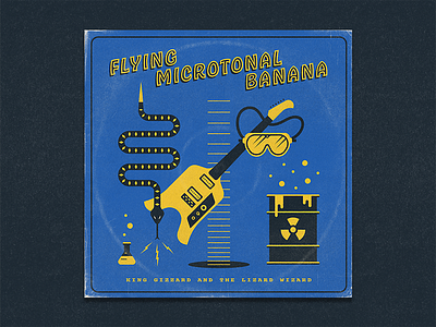 Flying Microtonal Banana album guitar illustration king gizzard science snake