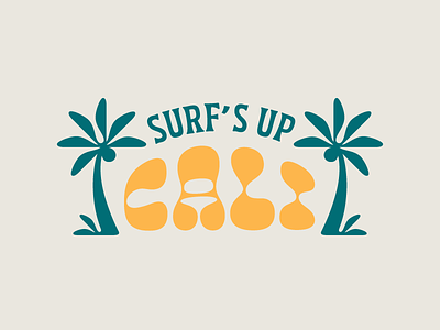 CALI beach california cheee future fonts hermanos la palm tree sunny surfing type lockup typography waves