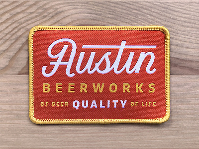 ABW Patch abw austin badge beer brewery custom type patch script