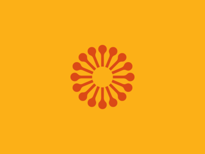 F 2 branding change donate exploration flower icon logo mark pollination simple