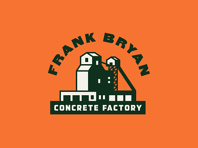 FBCF badge branding concrete mill design factory illustration lockup retro typography