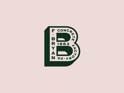 fBcf b badge concrete factory icon logo pittsburgh simple type typography