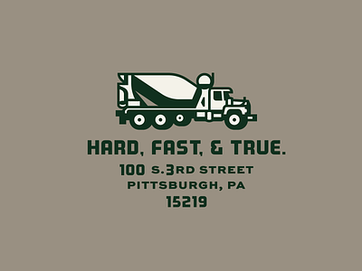FBCF Truck badge cement concrete design illustration lockup pittsburgh truck type typography vector