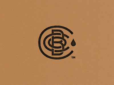 CBCO beverage branding icon letters logo monogram simple teardrop type typography