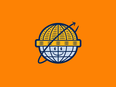 Milton's World character design globe illustration line vector world