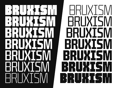 Bruxism bold display font headlines industrial space type design uppercase variable font