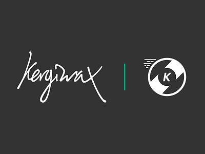 Kergiwax billiards branding experimental hand writing icon logo simple