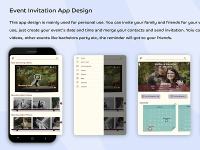 Event Invitation App app design event flat illustration invitation minimal product design ui ux