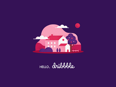 Hello dribbble illustration